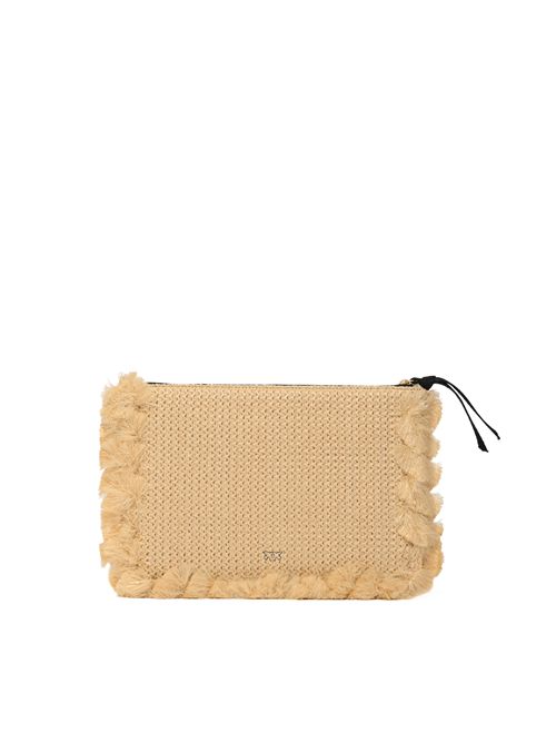 Bustina piccola in rafia con logo e nappine PINKO | 106718 A39YHZ3Q